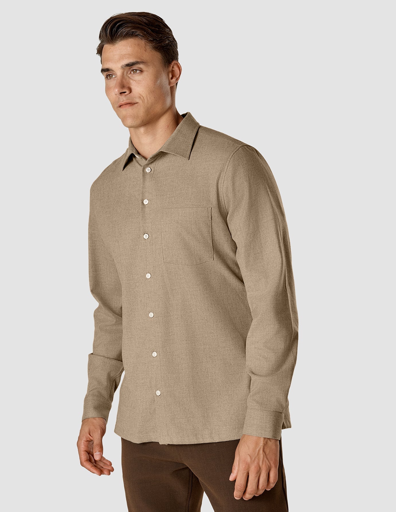 Casual Hemd Khaki
